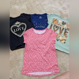 Girls Size 7/8 T-shirt Bundle Children's Place And One Justice Brand Top